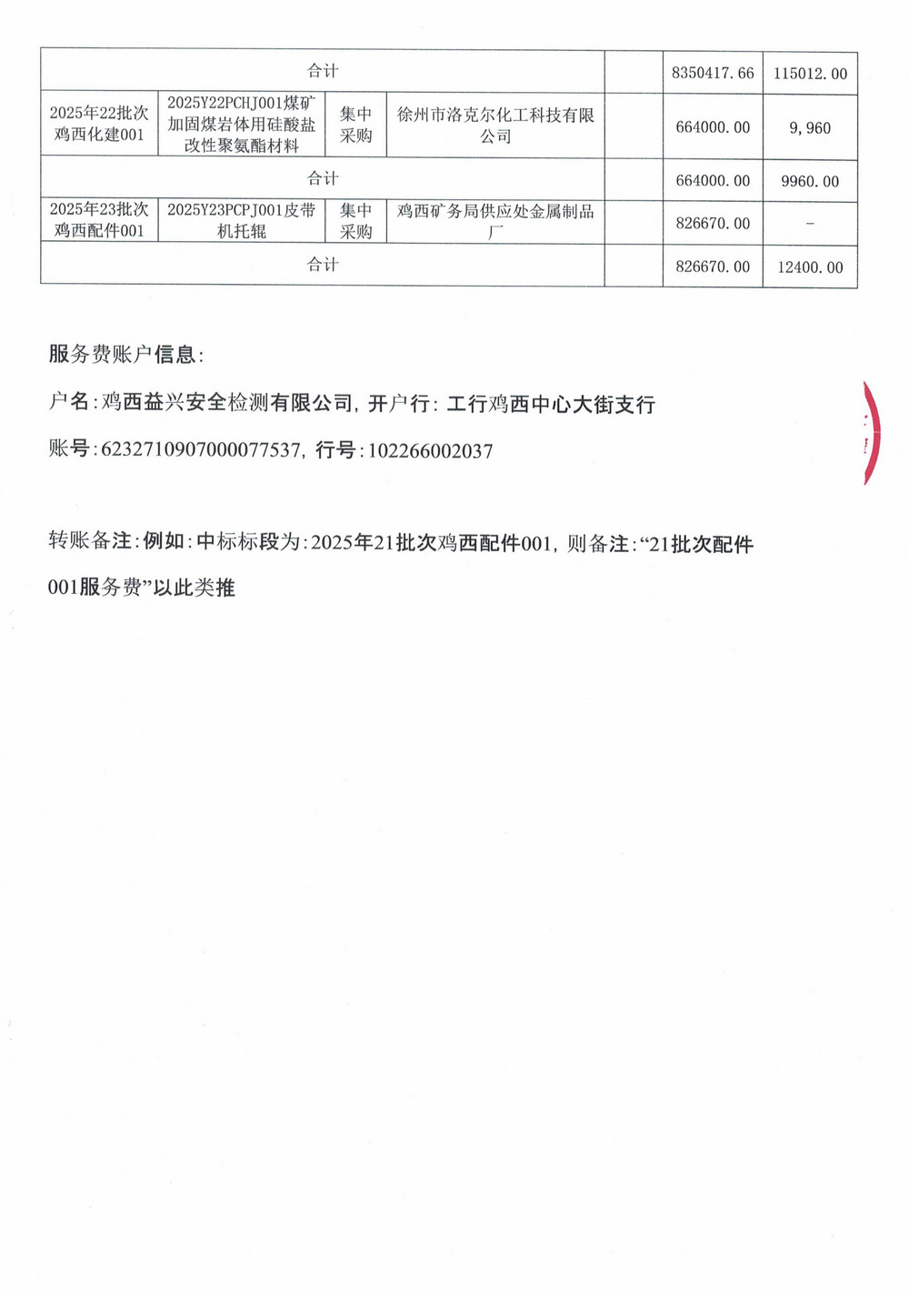 黑龍江龍煤雞西礦業(yè)公司2025年4-6、13-3、21、22、23批次材料物資采購項目中標公示_05.jpg